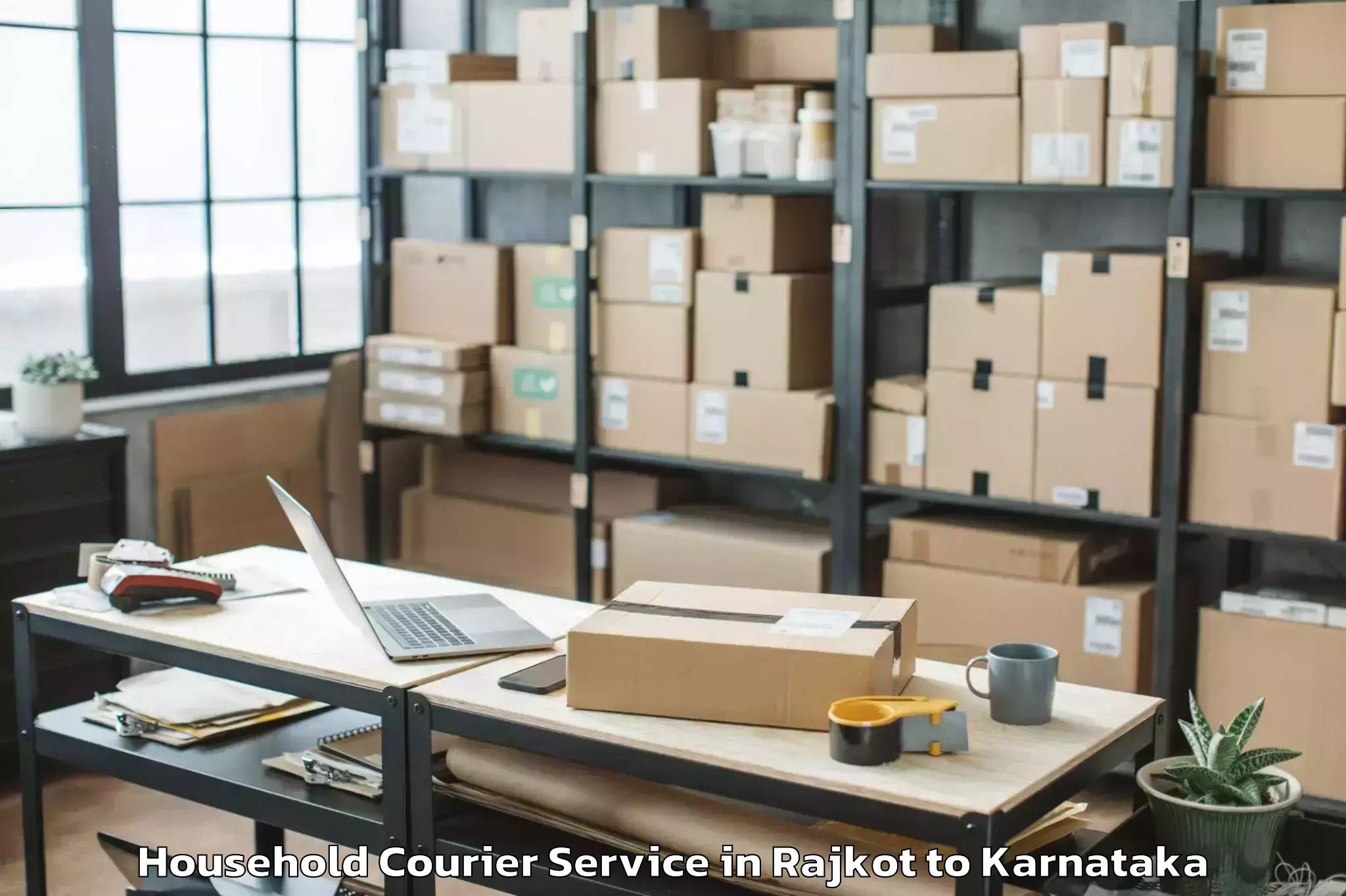 Easy Rajkot to Mahalingpur Household Courier Booking